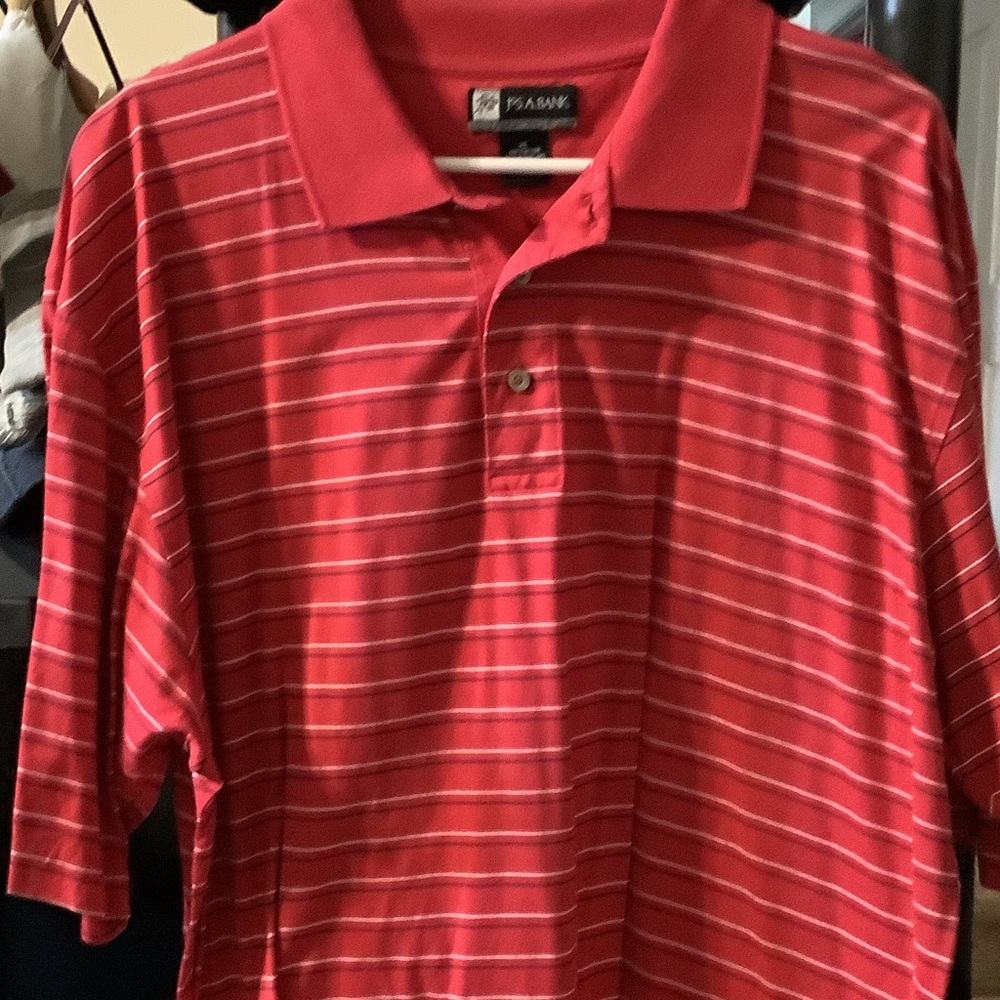 Jos. A. Bank Vibrant Red Ledbetter Golf Polo,‎ XL